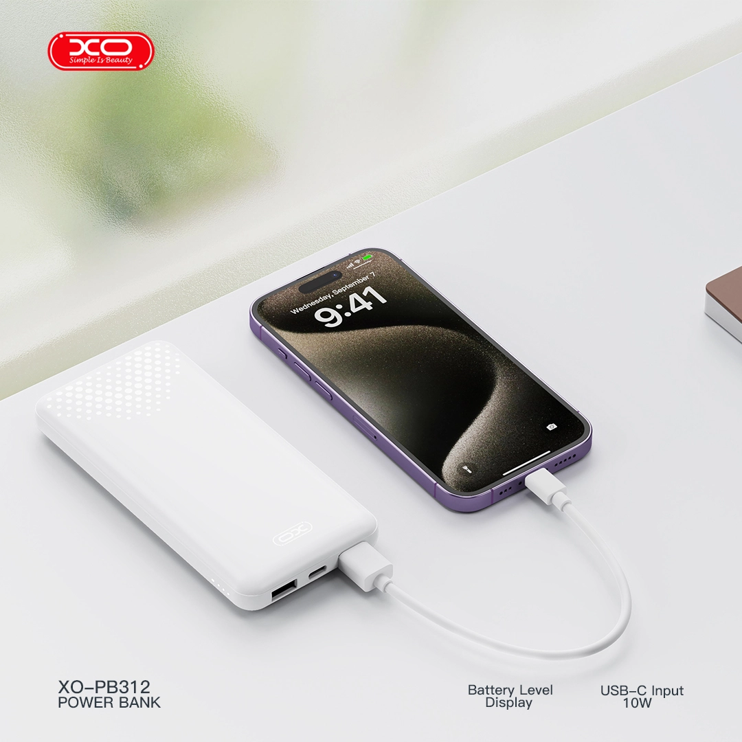 XO PB312 Powerbank 10.000mAh Λευκό XO PB312 Powerbank 10.000mAh Λευκό - Image 2