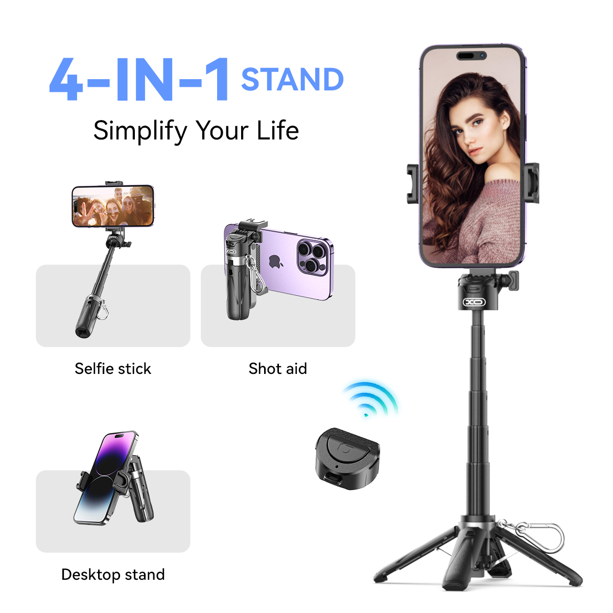 XO SS21 Πολυλειτουργικό Mini Bluetooth Selfie Stick 4 σε 1 XO SS21 Πολυλειτουργικό Mini Bluetooth Selfie Stick 4 σε 1 - Image 5