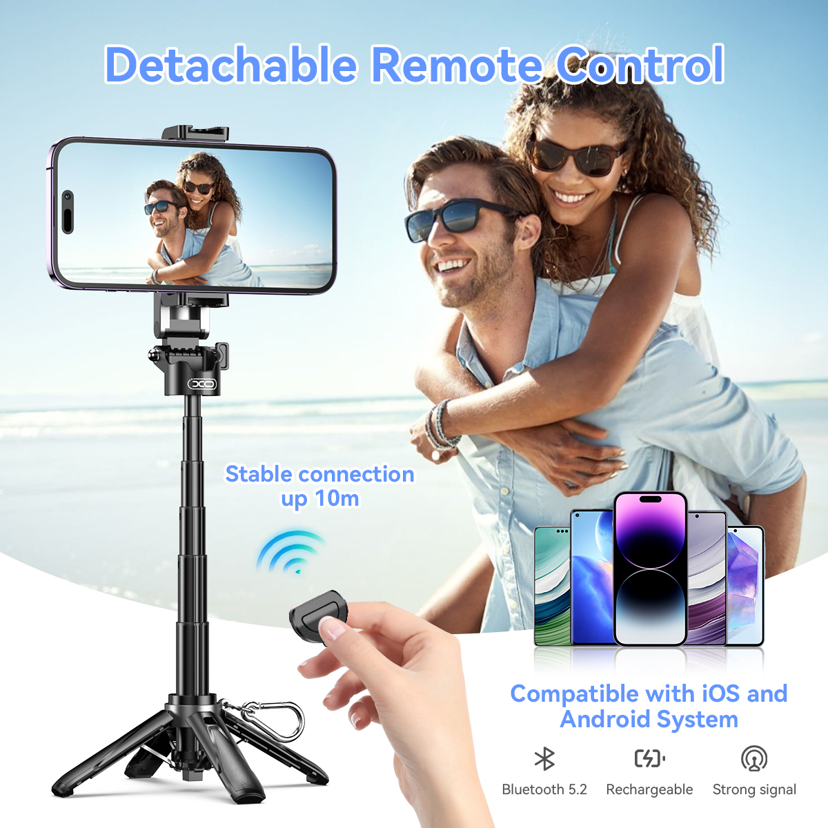 XO SS21 Πολυλειτουργικό Mini Bluetooth Selfie Stick 4 σε 1 XO SS21 Πολυλειτουργικό Mini Bluetooth Selfie Stick 4 σε 1 - Image 9