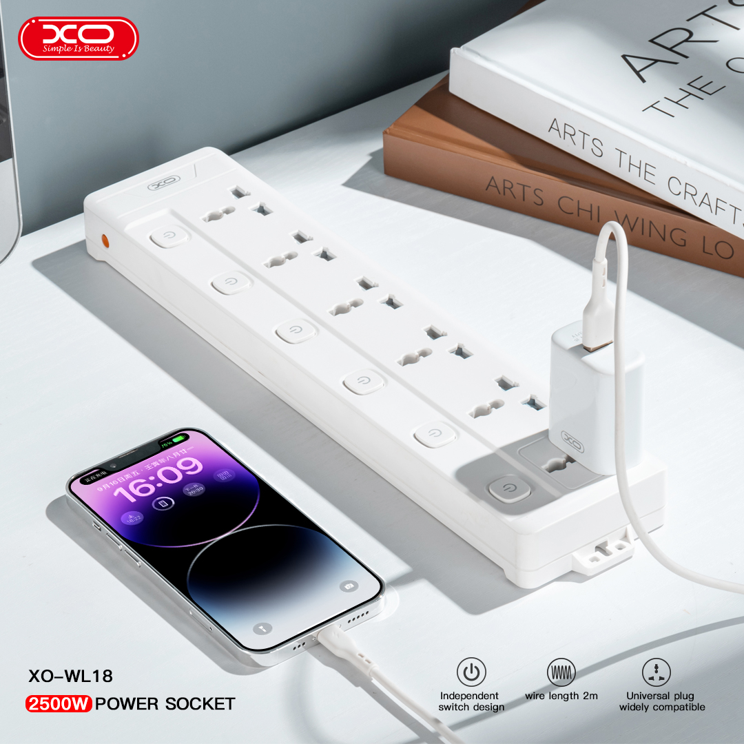 XO WL18 (UK) Πολύπριζο 6AC με Ανεξάρτητο Διακόπτη XO WL18 (UK) Πολύπριζο 6AC με Ανεξάρτητο Διακόπτη - Image 4