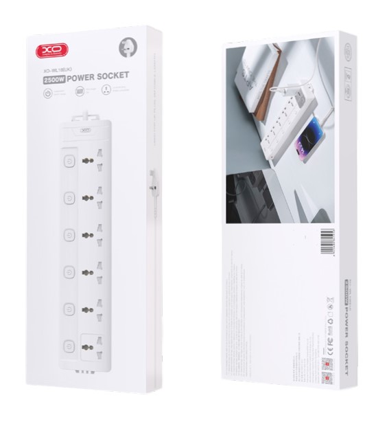XO WL18 (UK) Πολύπριζο 6AC με Ανεξάρτητο Διακόπτη XO WL18 (UK) Πολύπριζο 6AC με Ανεξάρτητο Διακόπτη - Image 5