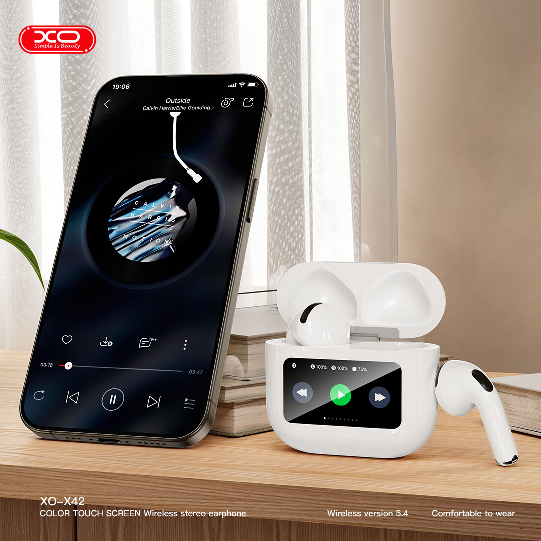 XO X42 Pro Bluetooth Earbuds 6ης Γενιάς TWS με Οθόνη Λευκά XO X42 Pro Bluetooth Earbuds 6ης Γενιάς TWS με Οθόνη Λευκά - Image 5