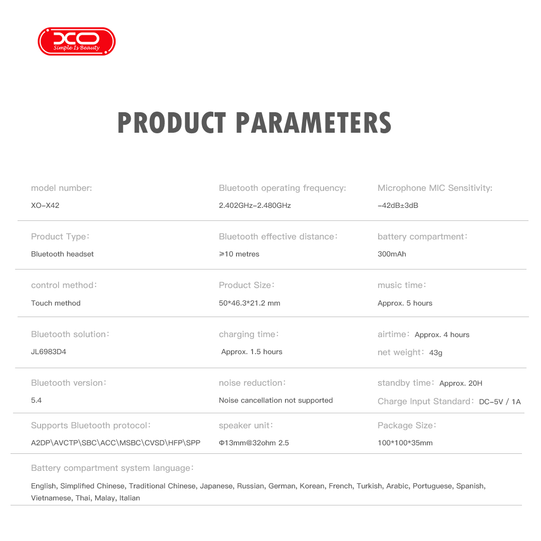 XO X42 Pro Bluetooth Earbuds 6ης Γενιάς TWS με Οθόνη Λευκά XO X42 Pro Bluetooth Earbuds 6ης Γενιάς TWS με Οθόνη Λευκά - Image 7