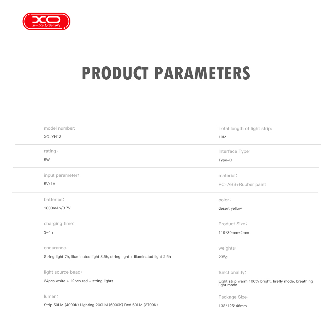 XO YH13 Ταινία LED Κάμπινγκ 10M XO YH13 Ταινία LED Κάμπινγκ 10M - Image 7