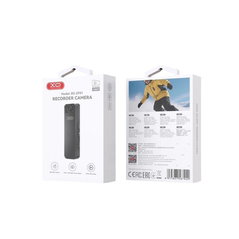 XO ZF01 Κάμερα Καταγραφής με Κλιπ 1080P 32Gb XO ZF01 Κάμερα Καταγραφής με Κλιπ 1080P 32Gb - Image 3