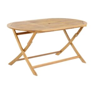 ΑΝΑΔΙΠΛΟΥΜΕΝΟ ΟΒΑΛ ΤΡΑΠΕΖΙ ΚΗΠΟΥ ΞΥΛΟ ΑΚΑΚΙΑΣ Fylliana FL945 ΚΑΡΥΔΙ ΣΚΕΛΕΤΟΣ 150x80x74εκ