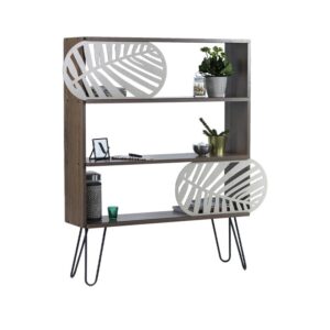 ΒΙΒΛΙΟΘΗΚΗ-ΡΑΦΙΕΡΑ Fylliana "Elmira" ΚΑΡΥΔΙ-ΜΑΥΡΟ 117x25x94εκ