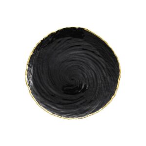 ΓΥΑΛΙΝΗ ΣΤΡΟΓΓΥΛΗ ΠΙΑΤΕΛΑ Fylliana FL26 ΜΑΥΡΟ ΧΡΩΜΑ 26εκ