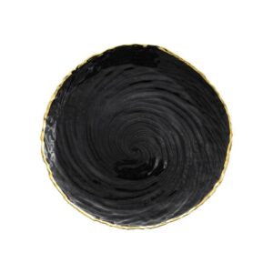 ΓΥΑΛΙΝΗ ΣΤΡΟΓΓΥΛΗ ΠΙΑΤΕΛΑ Fylliana FL32 ΜΑΥΡΟ ΧΡΩΜΑ 32εκ