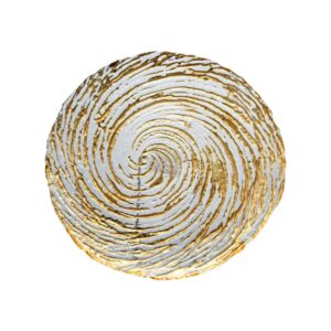 ΓΥΑΛΙΝΗ ΣΤΡΟΓΓΥΛΗ ΠΙΑΤΕΛΑ Fylliana FL32 ΧΡΥΣΟ ΧΡΩΜΑ 32εκ