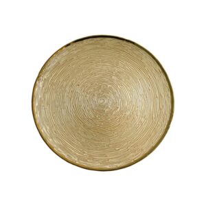 ΓΥΑΛΙΝΗ ΣΤΡΟΓΓΥΛΗ ΠΙΑΤΕΛΑ Fylliana FL329 ΧΡΥΣΟ ΧΡΩΜΑ 26εκ