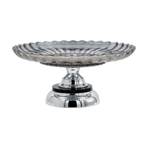 ΓΥΑΛΙΝΗ ΦΟΝΤΑΝΙΕΡΑ ΜΕ ΒΑΣΗ Fylliana FL204 ΜΑΥΡΟ-ΑΣΗΜΙ ΧΡΩΜΑ 30x14εκ