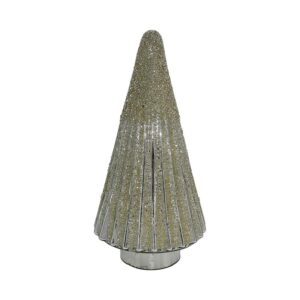 ΓΥΑΛΙΝΟ ΕΠΙΤΡΑΠΕΖΙΟ ΔΙΑΚΟΣΜΗΤΙΚΟ ΔΕΝΤΡΟ Fylliana FL546 ΑΣΗΜΙ ΧΡΩΜΑ 16x31εκ