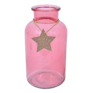 Γυάλινο βάζο Fylliana κόκκινο 20εκ sls