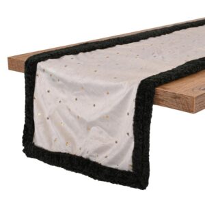 ΔΙΑΚΟΣΜΗΤΙΚΗ ΧΡΙΣΤΟΥΓΕΝΝΙΑΤΙΚΗ ΤΡΑΒΕΡΣΑ Fylliana FL1986 ΜΠΕΖ-ΠΡΑΣΙΝΟ-ΧΡΥΣΟ 40x140εκ