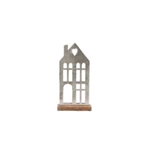 ΔΙΑΚΟΣΜΗΤΙΚΟ ΑΛΟΥΜΙΝΙΟΥ Fylliana Home 786 ΜΕ ΞΥΛΙΝΗ ΒΑΣΗ ΑΣΗΜΙ ΧΡΩΜΑ 18x5x35εκ