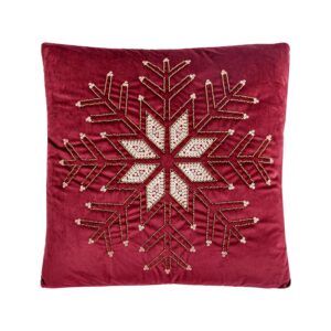 ΔΙΑΚΟΣΜΗΤΙΚΟ ΧΡΙΣΤΟΥΓΕΝΝΙΑΤΙΚΟ ΜΑΞΙΛΑΡΙ Fylliana FL414 ΚΟΚΚΙΝΟ ΜΕ ΧΡΥΣΟ 45x45x5εκ