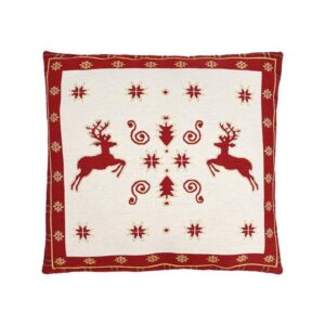 ΔΙΑΚΟΣΜΗΤΙΚΟ ΧΡΙΣΤΟΥΓΕΝΝΙΑΤΙΚΟ ΜΑΞΙΛΑΡΙ Fylliana ΚΟΚΚΙΝΟ-ΛΕΥΚΟ-ΧΡΥΣΟ 44x44εκ