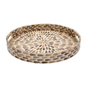 ΔΙΑΚΟΣΜΗΤΙΚΟΣ ΔΙΣΚΟΣ MDF-ΚΟΧΥΛΙ TEAR DROP Fylliana FL01 ΜΠΕΖ-ΚΑΦΕ-ΛΕΥΚΟ ΧΡΩΜΑ 40εκ