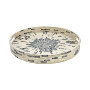 ΔΙΑΚΟΣΜΗΤΙΚΟΣ ΔΙΣΚΟΣ ΒΑΜΒΟΟ-ΚΟΧΥΛΙ Fylliana FL01 ΓΚΡΙ-ΛΕΥΚΟ ΧΡΩΜΑ 30εκ