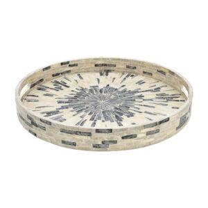 ΔΙΑΚΟΣΜΗΤΙΚΟΣ ΔΙΣΚΟΣ ΒΑΜΒΟΟ-ΚΟΧΥΛΙ Fylliana FL01 ΓΚΡΙ-ΛΕΥΚΟ ΧΡΩΜΑ 40εκ