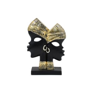 ΕΠΙΤΡΑΠΕΖΙΑ ΔΙΑΚΟΣΜΗΤΙΚΗ ΦΙΓΟΥΡΑ " African " Fylliana FL240309 ΜΑΥΡΟ-ΧΡΥΣΟ ΧΡΩΜΑ 13x5x18εκ