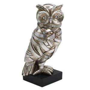 ΕΠΙΤΡΑΠΕΖΙΑ ΔΙΑΚΟΣΜΗΤΙΚΗ ΦΙΓΟΥΡΑ Fylliana FL25090 ΚΟΥΚΟΥΒΑΓΙΑ ΑΣΗΜΙ-ΜΑΥΡΟ ΧΡΩΜΑ 9.5x9.5x22.5εκ