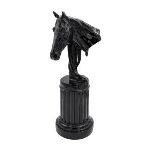 ΕΠΙΤΡΑΠΕΖΙΑ ΔΙΑΚΟΣΜΗΤΙΚΗ ΦΙΓΟΥΡΑ Fylliana FL389 "ΑΛΟΓΟ" ΜΑΥΡΟ ΧΡΩΜΑ 22x17x50εκ