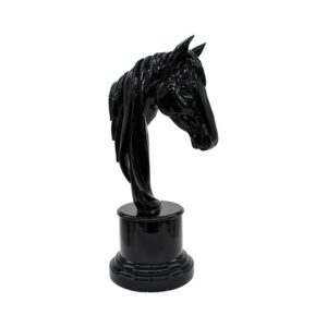 ΕΠΙΤΡΑΠΕΖΙΑ ΔΙΑΚΟΣΜΗΤΙΚΗ ΦΙΓΟΥΡΑ Fylliana FL390 "ΑΛΟΓΟ" ΜΑΥΡΟ ΧΡΩΜΑ 38x30x75εκ