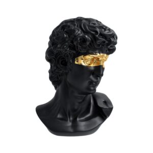 ΕΠΙΤΡΑΠΕΖΙΑ ΔΙΑΚΟΣΜΗΤΙΚΗ ΦΙΓΟΥΡΑ Fylliana FL729 "ΠΡΟΣΩΠΟ ΑΝΔΡΑΣ " ΜΑΥΡΟ ΧΡΥΣΟ ΧΡΩΜΑ 20x15x28εκ