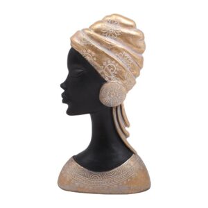 ΕΠΙΤΡΑΠΕΖΙΑ ΔΙΑΚΟΣΜΗΤΙΚΗ ΦΙΓΟΥΡΑ Fylliana FL98738 African lady ΜΑΥΡΟ-ΧΡΥΣΟ ΧΡΩΜΑ 12x7x23εκ