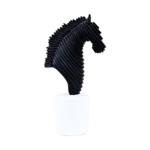 ΕΠΙΤΡΑΠΕΖΙΑ ΔΙΑΚΟΣΜΗΤΙΚΗ ΦΙΓΟΥΡΑ "Horse" Fylliana FL7245 ΜΑΥΡΟ ΧΡΩΜΑ 14x7x25εκ