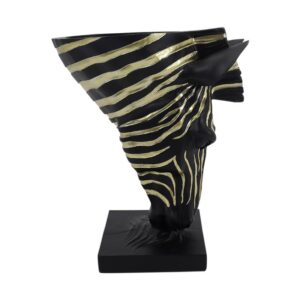 ΕΠΙΤΡΑΠΕΖΙΟ ΒΑΖΟ Fylliana "Zebra" ΜΑΥΡΟ-ΧΡΥΣΟ ΧΡΩΜΑ 21