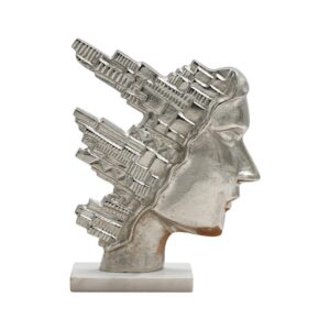 ΕΠΙΤΡΑΠΕΖΙΟ ΔΙΑΚΟΣΜΗΤΙΚΟ CITY FACE Fylliana FL24530 ΑΣΗΜΙ ΧΡΩΜΑ 20x27εκ