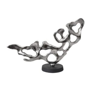 ΕΠΙΤΡΑΠΕΖΙΟ ΔΙΑΚΟΣΜΗΤΙΚΟ Fylliana FL29912 ΑΣΗΜΙ-ΜΑΥΡΟ ΜΑΤ ΧΡΩΜΑ 50x15x33εκ