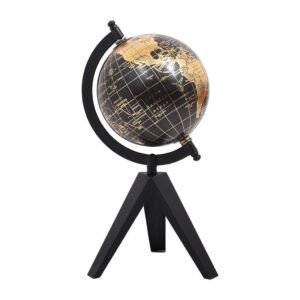 ΕΠΙΤΡΑΠΕΖΙΟ ΔΙΑΚΟΣΜΗΤΙΚΟ Fylliana "Υδρόγειος" ΜΑΥΡΟ ΧΡΩΜΑ ΣΕ ΤΡΙΠΟΔΑΚΙ 13x13x25