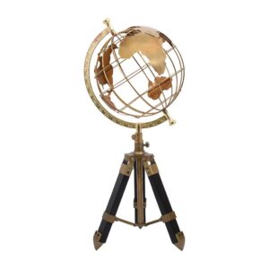 ΕΠΙΤΡΑΠΕΖΙΟ ΔΙΑΚΟΣΜΗΤΙΚΟ Fylliana "Υδρόγειος" ΧΑΛΚΙΝΟ ΧΡΩΜΑ ΣΕ ΞΥΛΙΝΟ ΤΡΙΠΟΔΑΚΙ 20x20x40