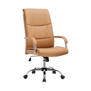 ΚΑΡΕΚΛΑ ΓΡΑΦΕΙΟΥ Fylliana FL107 ΜΠΕΖ ΤΕΧΝΟΔΕΡΜΑ 60x66x115εκ