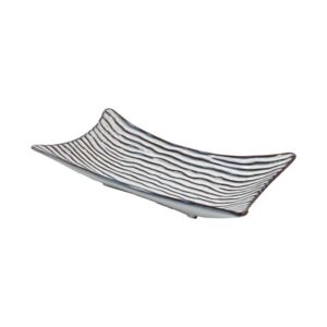 ΚΕΡΑΜΙΚΗ ΠΙΑΤΕΛΑ Fylliana FL273 ΛΕΥΚΟ-ΓΚΡΙ ΧΡΩΜΑ 36x19x8εκ