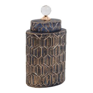 ΚΕΡΑΜΙΚΟ BAZO Fylliana 726Α ΜΑΥΡΟ-ΧΡΥΣΟ 17*11*39 sls