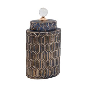 ΚΕΡΑΜΙΚΟ BAZO Fylliana 727Α ΜΑΥΡΟ-ΧΡΥΣΟ 17*11*33 sls