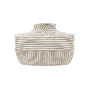 ΚΕΡΑΜΙΚΟ BAZO Fylliana FL23764 ΜΠΕΖ-ΛΕΥΚΟ ΧΡΩΜΑ 31x11x20εκ