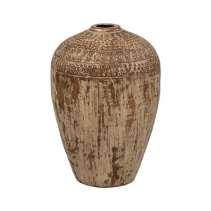 ΚΕΡΑΜΙΚΟ ΒΑΖΟ FYLLIANA FL3232 ΧΡΩΜΑ ΜΠΕΖ - ΧΡΥΣΟ 30x40εκ