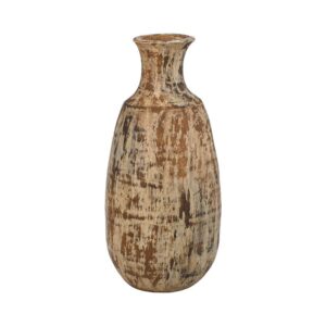 ΚΕΡΑΜΙΚΟ ΒΑΖΟ FYLLIANA FL3235 ΧΡΩΜΑ ΜΠΕΖ - ΧΡΥΣΟ 23x51εκ