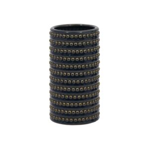 ΚΕΡΑΜΙΚΟ ΒΑΖΟ Fylliana 22024 ΜΑΥΡΟ-ΜΠΛΕ ΧΡΩΜΑ 12x12x23εκ