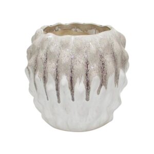 ΚΕΡΑΜΙΚΟ ΒΑΖΟ Fylliana Belinda ΛΕΥΚΟ-ΜΠΕΖ ΧΡΩΜΑ 21x21x20εκ