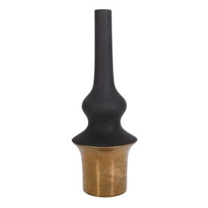 ΚΕΡΑΜΙΚΟ ΒΑΖΟ Fylliana FL0332 ΜΑΥΡΟ-ΧΡΥΣΟ ΧΡΩΜΑ 19x19x54εκ