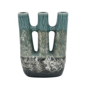 ΚΕΡΑΜΙΚΟ ΒΑΖΟ Fylliana FL3205 ΠΡΑΣΙΝΟ-ΓΚΡΙ ΧΡΩΜΑ 24x12x30εκ