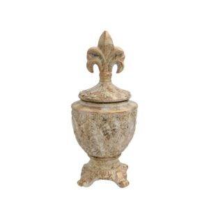 ΚΕΡΑΜΙΚΟ ΒΑΖΟ Fylliana FL663 ΑΝΤΙΚΕ ΑΣΗΜΙ ΧΡΩΜΑ 17x17x39εκ