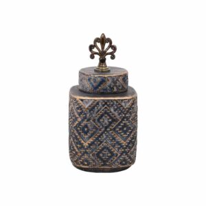 ΚΕΡΑΜΙΚΟ ΒΑΖΟ Fylliana ΓΚΡΙ-ΜΠΡΟΝΖΕ 14x14x28.5εκ